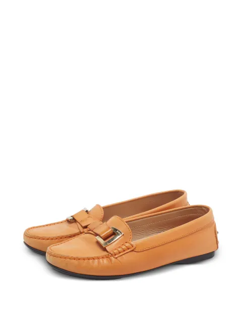 Tod's Vintage penny-slot leather loafers Brown 1330582