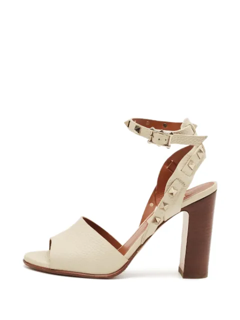 Valentino Garavani Pre-Owned Rockstud ankle-strap sandals Neutrals 1327446