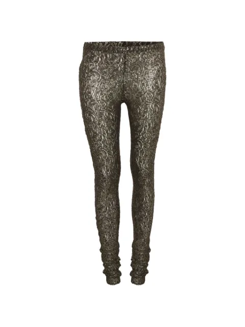 Just Cavalli Vintage laced straight-leg trousers Silver 1290443