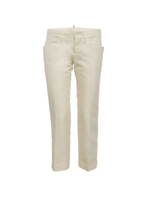 DSQUARED2 straight-leg cropped trousers Neutrals 1267801