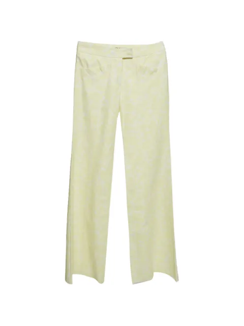 Chloé Pre-Owned printed wide-leg jeans Yellow 1325414