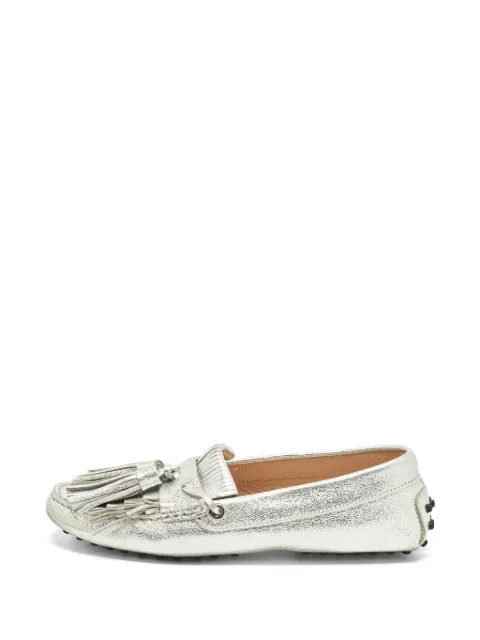 Tod's Vintage Gommino tassel loafers Silver 1327669
