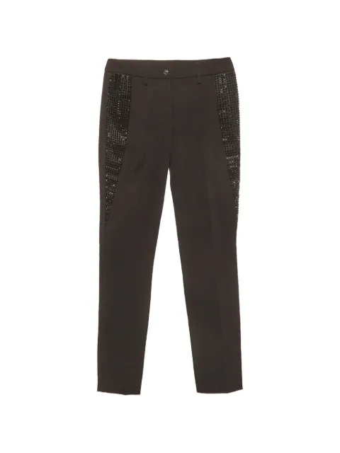 Chloé Pre-Owned embellished crepe trousers Brown 1345411