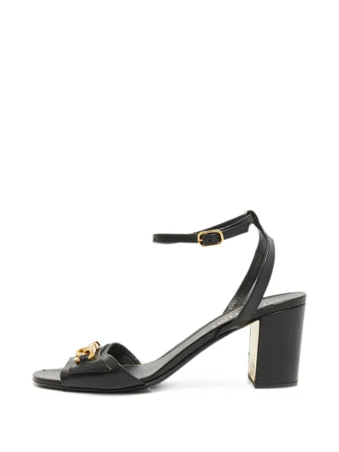 Valentino Garavani Pre-Owned VLogo ankle strap sandals Black 1316950