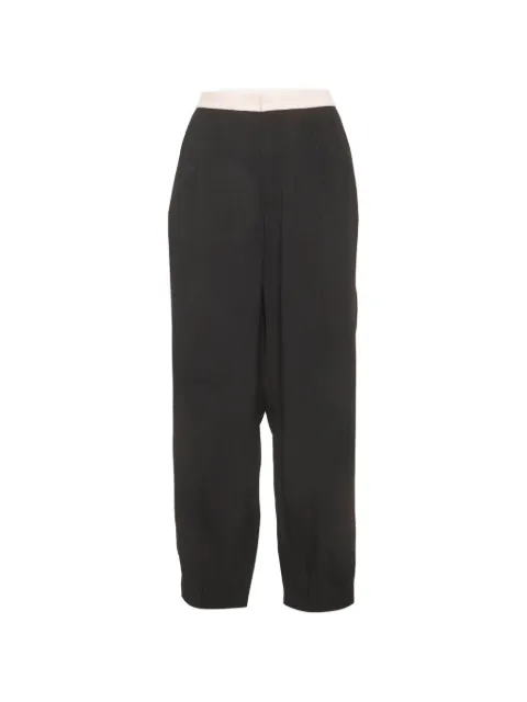 Sonia Rykiel Pre-Owned crepe pleated trousers Black 1308825