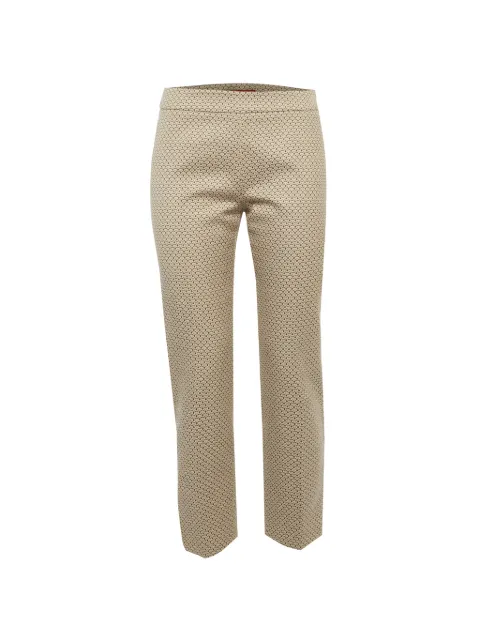 Max Mara jacquard slim-fit trousers Neutrals 1308402
