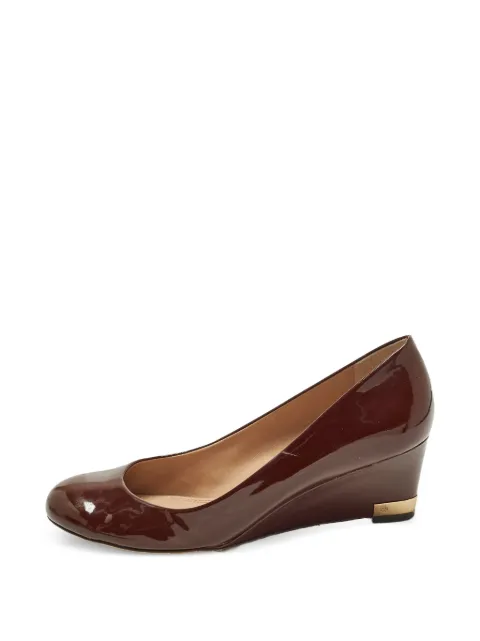 Tory Burch leather wedge pumps Brown 1259719