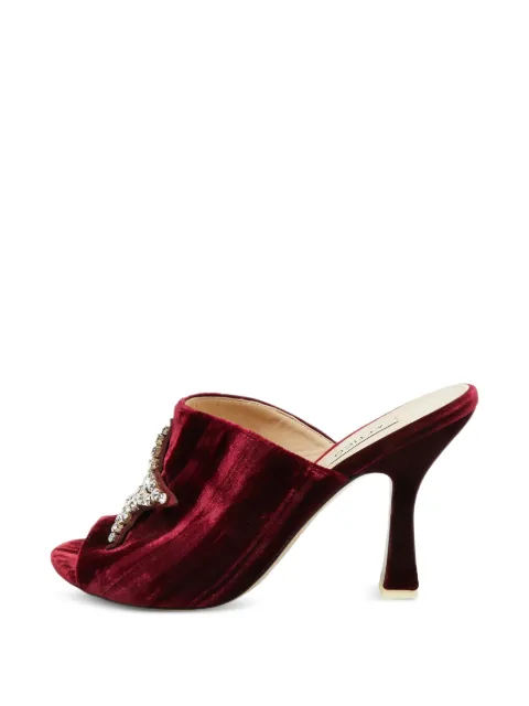 The Attico Debbie star-embellished mules Red 1316495