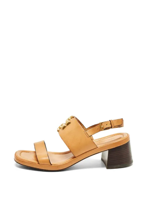 Tory Burch Eleanor leather heeled sandals Neutrals 1300468