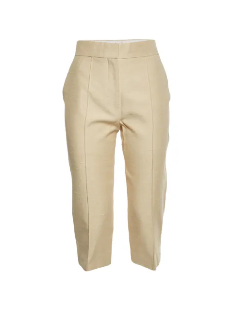 Christian Dior Pre-Owned pressed-crease trousers Neutrals 1323066