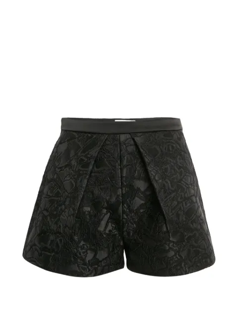 Balenciaga Pre-Owned jacquard-texture pleated shorts Black 1318880