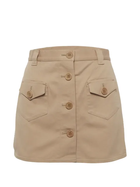 Red Valentino Vintage button-front gabardine shorts Neutrals 1313494