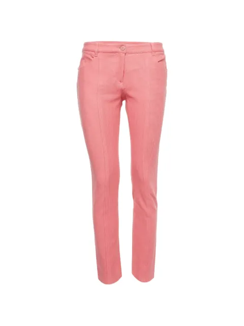 CHANEL Pre-Owned knit straight-leg trousers Pink 1359553
