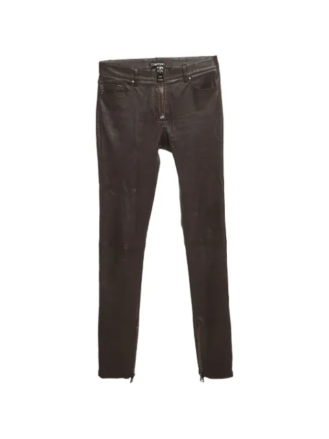 Tom Ford Vintage leather trousers Brown 1305611