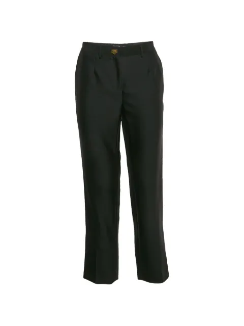 Ferragamo Pre-Owned Gancini plaque trousers Black 1323455