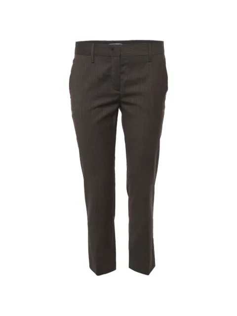 Prada Pre-Owned pinstripe-print trousers Grey 1313085