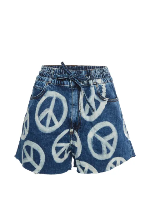 SANDRO peace sign print shorts Blue 1330460