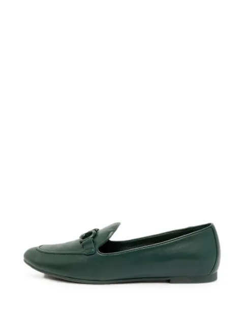 Ferragamo Pre-Owned Trifoglio leather loafers Green 1306087