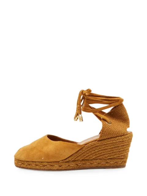 Loro Piana Pre-Owned wedge raffia pumps Neutrals 1298236