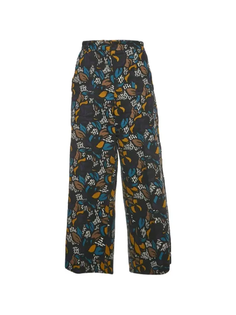 'S Max Mara floral-print wide-leg trousers Black 1267405