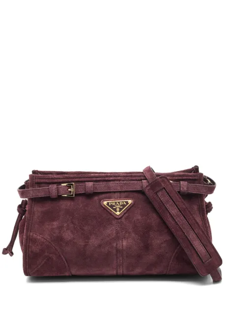 Prada Pre-Owned Bonnie suede shoulder bag Purple 1350469