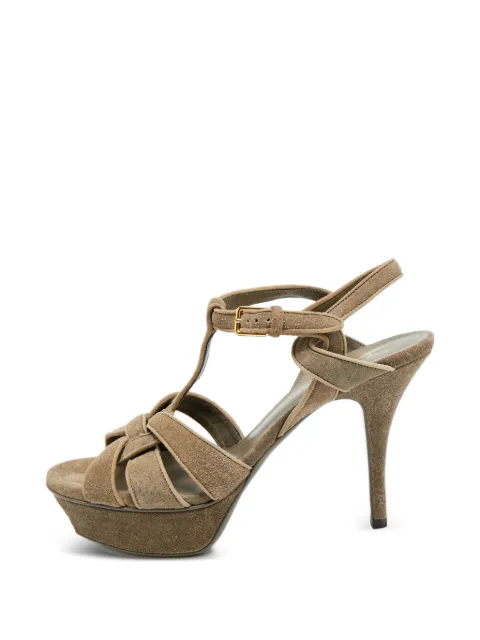 Saint Laurent Pre-Owned Tribute platform sandals Grey 1285496