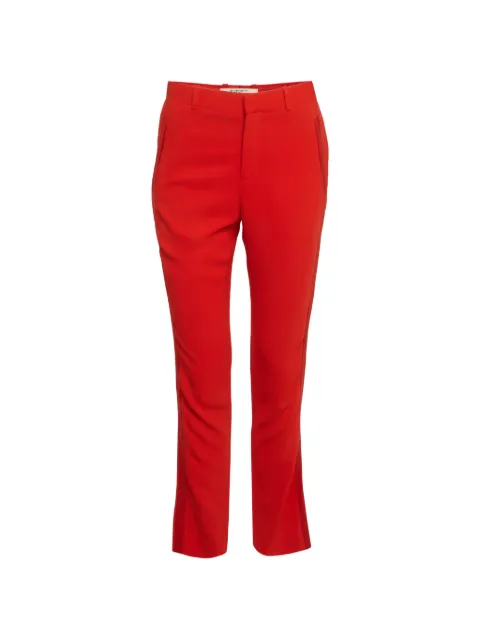 Givenchy Pre-Owned 2013 satin-trim trousers Red 1307242