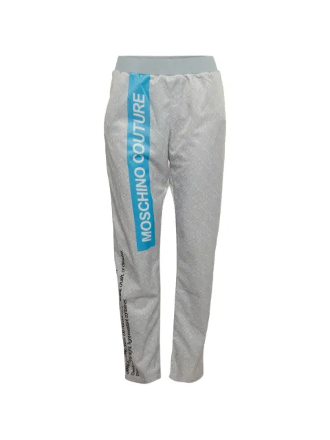 Moschino Pre-Owned Couture logo-print track pants Grey 1300490