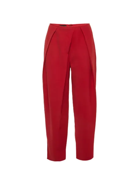 Emporio Armani Pre-Owned pleated tapered trousers Red 1326648