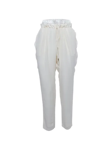Roberto Cavalli Vintage chiffon cropped trousers Neutrals 1361202