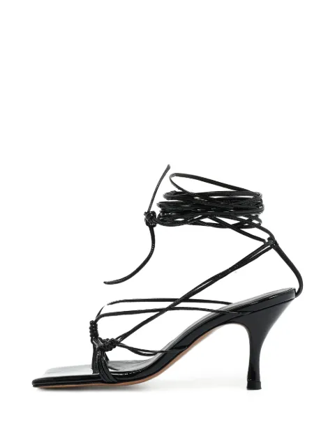Andrea Wazen Gia ankle-strap leather sandals Black 1337045