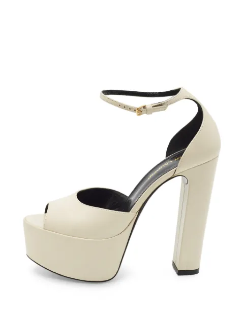 Saint Laurent Pre-Owned Jodie platform sandals Neutrals 1356820
