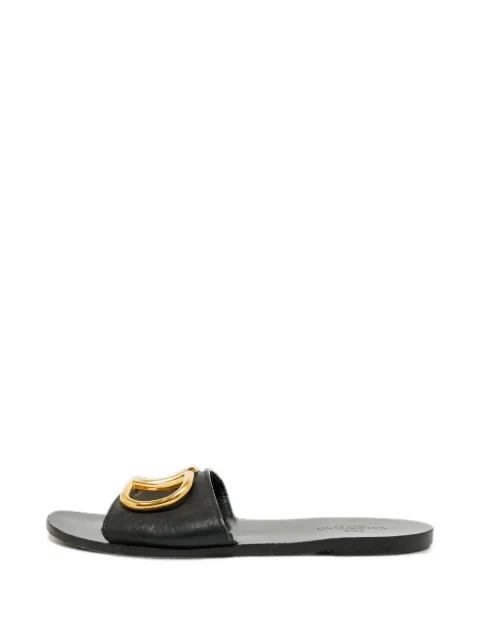 Valentino Garavani Pre-Owned VLogo flat sandals Black 1338385