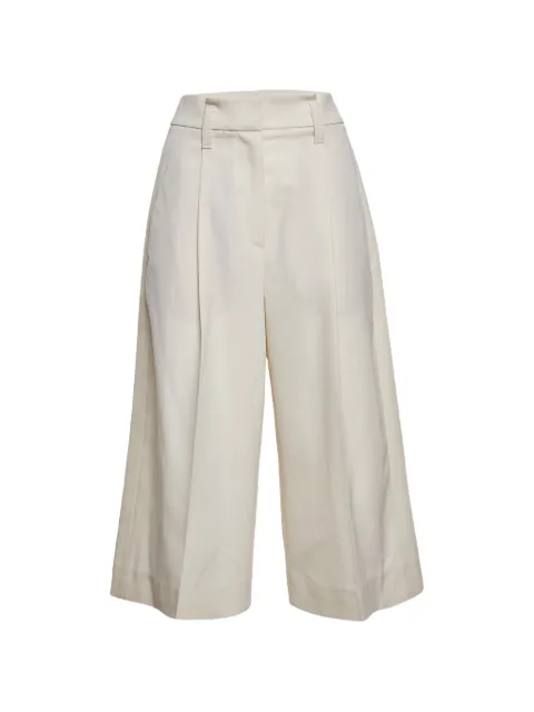 Brunello Cucinelli Vintage pleated cropped trousers White 1330996