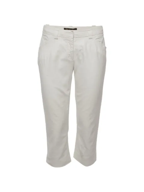 Loro Piana Pre-Owned mid-rise cropped trousers White 1336310
