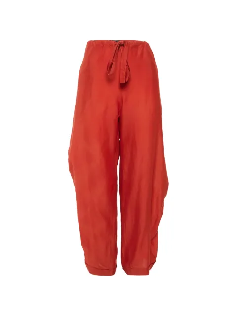 Sonia Rykiel Pre-Owned drawstring straight-leg trousers Red 1289273