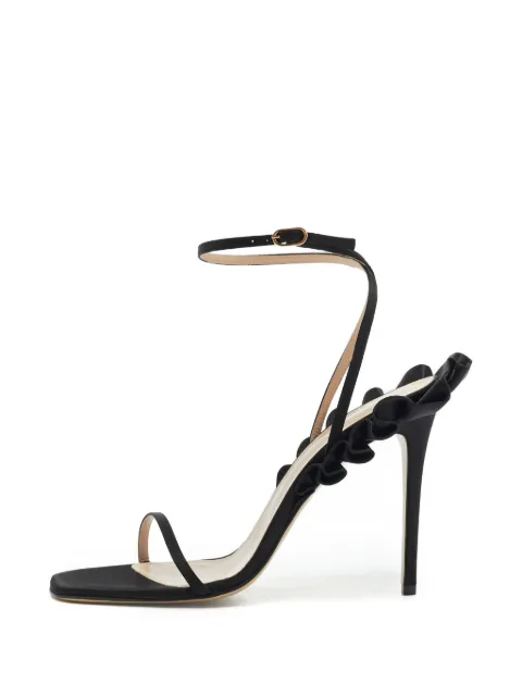 424 Rouches ankle strap sandals Black 1260082