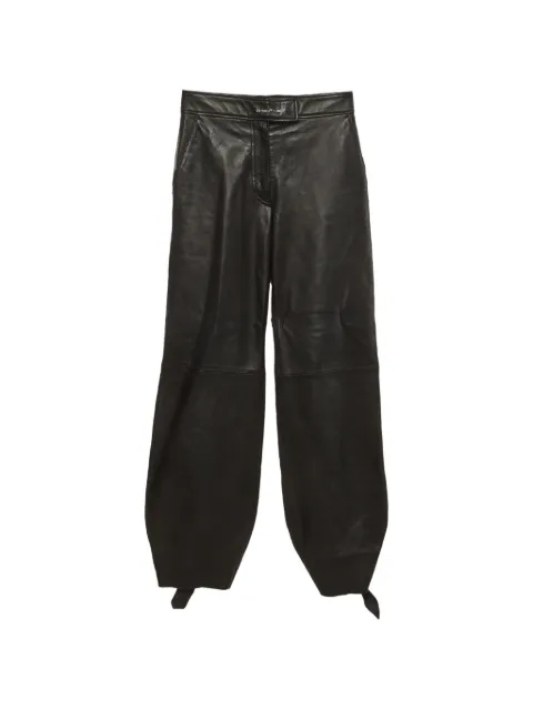 Off-White Pre-Owned bow-detail trousers Black 1324807