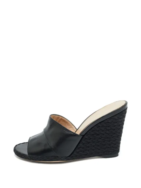 Stuart Weitzman Slidewalk woven wedge sandals Black 1340709