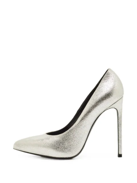 Saint Laurent Pre-Owned Zoe heeled pumps Silver 1270033