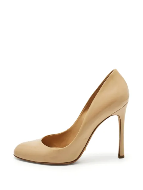 Sergio Rossi round-toe leather heeled pumps Neutrals 1334898