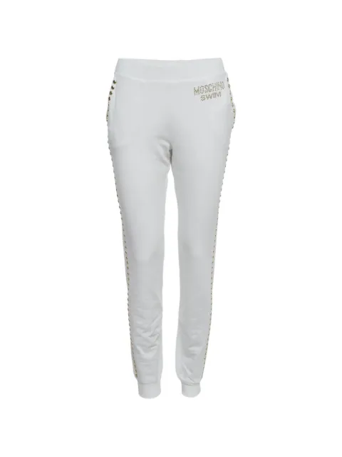 Moschino Pre-Owned studded track pants White 1358668