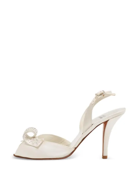 Stuart Weitzman crystal-embellished slingback sandals Neutrals 1336889