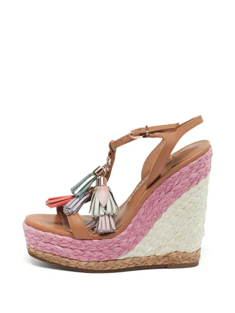 Sophia Webster Lucita tassel-detail wedge sandals Brown 1278896