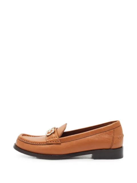 Ferragamo Pre-Owned Gancini leather loafers Brown 1344425