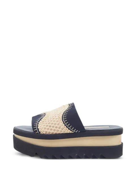 Stella McCartney Pre-Owned mesh-panel platform sandals Neutrals 1320644