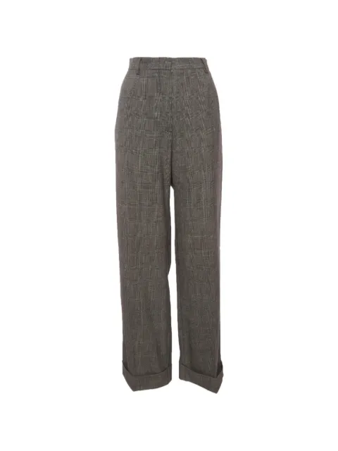 Max Mara Prince of Whales check trousers Grey 1319018