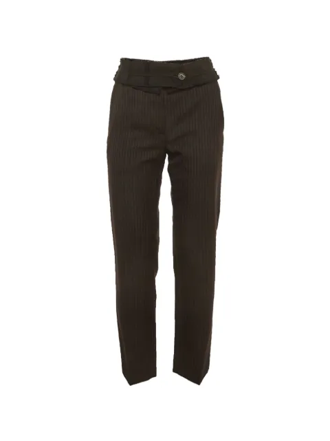 Prada Pre-Owned striped straihgt-leg trousers Brown 1309106