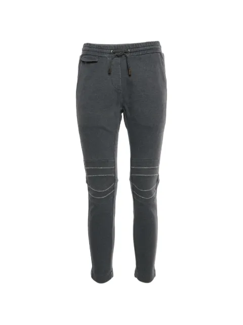 Brunello Cucinelli Monili detail track pants Grey 1324348