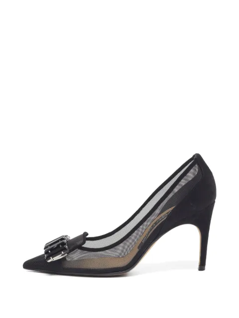 Sergio Rossi crystal-embellished mesh pumps Black 1330836